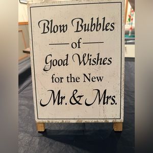 Blow Bubbles of Good Wishes for the New Mr. & Mrs.
